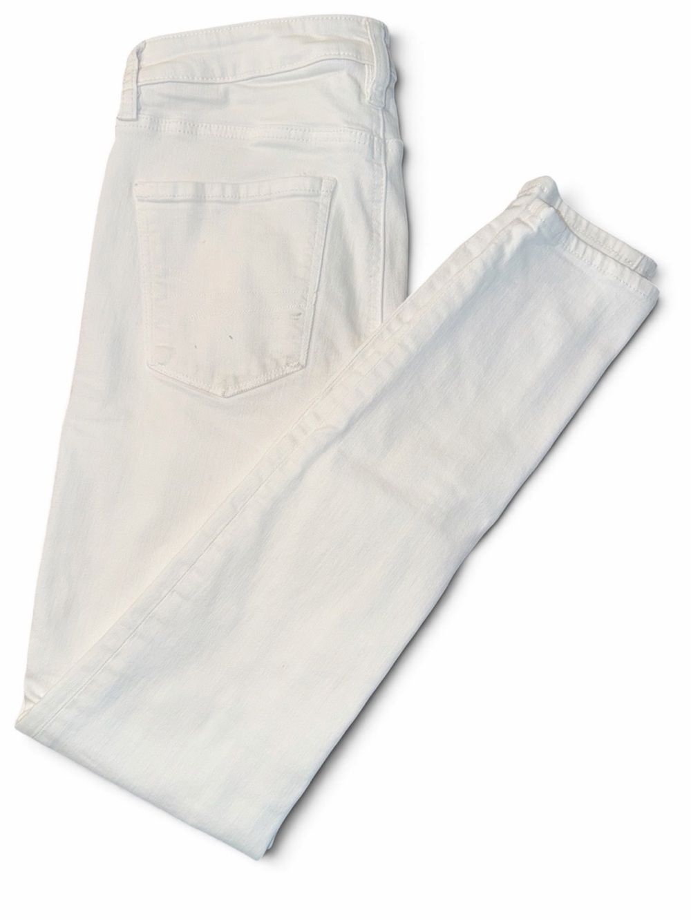 American Eagle, Size 8 Long, White, Next Level Stretch Skinny Jeans